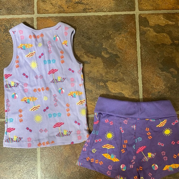 Little Girl’s Garanimals Beach Theme Tank Top + Shorts Set Size 24 Months - Picture 5 of 6